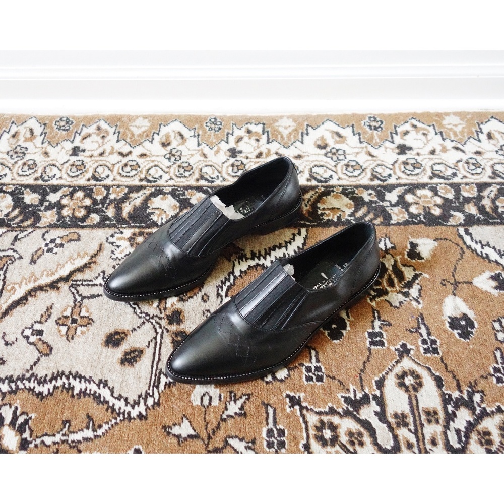 Aquatalia Black Leather Gayle Oxford 9.5 - NWOB